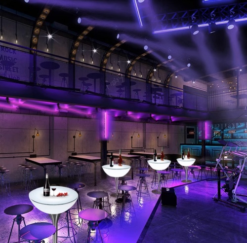 Комплект светящейся мебели Стол+2 стула V9