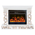 Каминокомплект Glenrich Панорама Арбат 28 (белый)+Newflame