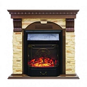 Каминокомплект Royal Flame Dublin арочный сланец (темный дуб)+Majestic FX Black