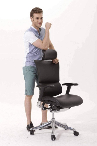 Ортопедическое кресло Falto Leather Premium SL Чёрное