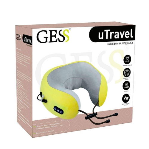 Массажная подушка Gess uTravel Yellow