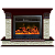 Каминокомплект Glenrich Панорама Грот однотонный 28 (красное дерево)+Newflame